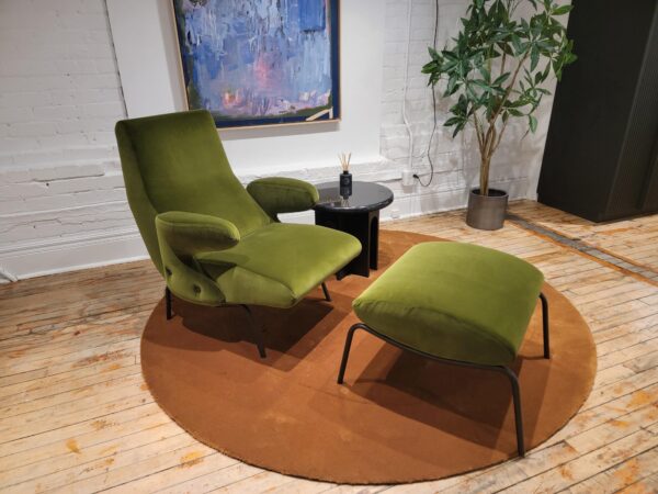 Arflex Delfino Lounge Chair and Ottoman Sold as a Set